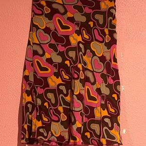 Trussardi Pink and Brown Heart Skirt